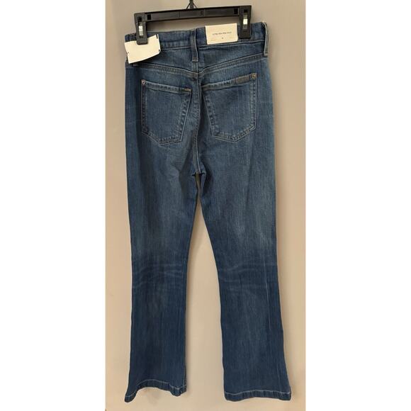 7 For All Mankind Dojo Ultrahigh Waist Flare Leg Jeans in Piney Size 24 - Picture 4 of 7